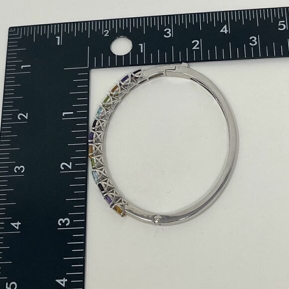 NWOT Karis STS precious gemstone hinged bangle - Picture 5 of 5